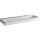 Geberit iCon beépíthető mosdó 120x48.5 cm két csaplyukkal túlfolyóval 124020000 rajza