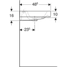Geberit iCon beépíthető mosdó 120x48.5 cm két csaplyukkal túlfolyóval 124020000