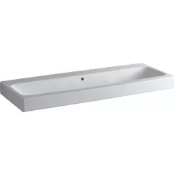 Geberit iCon beépíthető mosdó 120x48.5 cm csaplyuk nélkül túlfolyóval 124025000 rajza