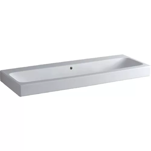 Geberit iCon beépíthető mosdó 120x48.5 cm csaplyuk nélkül túlfolyóval 124025000 rajza