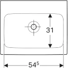 Geberit Icon 60x48,5 cm beépíthető mosdó csaplyuk nélkül 124061000