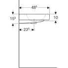 Geberit Icon 60x48,5 cm mosdó csaplyukkal túlfolyó nélkül 124062000