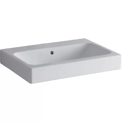 Geberit Icon 60x48,5 cm mosdó csaplyuk nélkül túlfolyóval 124063000 rajza