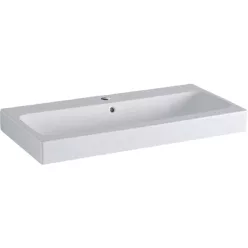 Geberit Icon 75x48,5 cm mosdó csaplyukkal túlfolyóval 124075000 rajza
