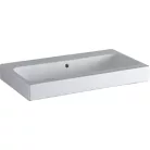 Geberit Icon 75x48,5 cm mosdó csaplyuk nélkül túlfolyóval 124078000 rajza