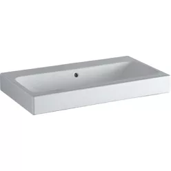 Geberit Icon 75x48,5 cm mosdó csaplyuk nélkül túlfolyóval 124078000 rajza