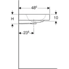 Geberit Icon 90x48,5 cm mosdó csaplyukkal túlfolyóval 124090000