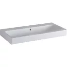 Geberit Icon 90x48,5 cm mosdó csaplyuk nélkül túlfolyóval 124093000 rajza