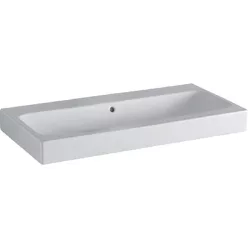 Geberit Icon 90x48,5 cm mosdó csaplyuk nélkül túlfolyóval 124093000 rajza