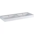 Geberit iCon beépíthető dupla mosdó 120x48.5 cm csaplyukkal túlfolyóval 124120000 rajza