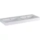 Geberit iCon beépíthető dupla mosdó 120x48.5 cm csaplyukkal túlfolyóval 124120000 rajza
