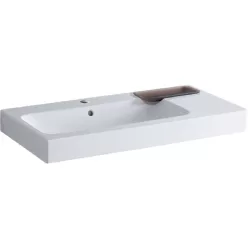 Geberit iCon beépíthető mosdó 90x48.5 cm csaplyukkal dekortál jobbra 124190000 rajza