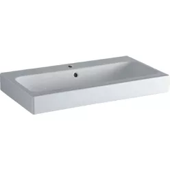 Geberit iCon pultra ültethető mosdó 75x48.5 cm csaplyukkal túlfolyóval GE-124575000 rajza