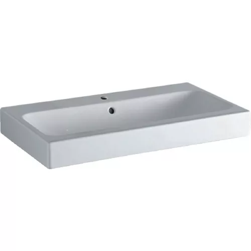 Geberit iCon pultra ültethető mosdó 75x48.5 cm csaplyukkal túlfolyóval GE-124575000 rajza