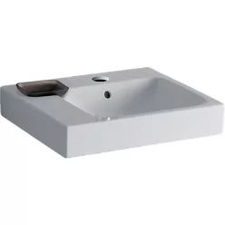 Geberit iCon pultra ültethető mosdó 50x48.5 cm csaplyukkal dekortál balra GE-124650000 rajza