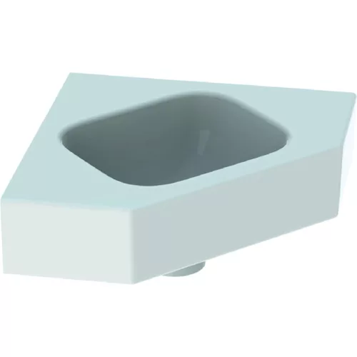 Geberit iCon sarok kézmosó 46x33cm csaplyuk nélkül túlfolyó nélkül GE-124730000 rajza