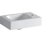 Geberit Icon 38x28 kézmosó csaplyukkal jobbra túlfolyó nélkül GE-124736000 rajza