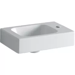 Geberit Icon 38x28 kézmosó csaplyukkal jobbra túlfolyó nélkül GE-124736000 rajza