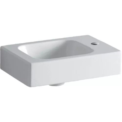 Geberit Icon 38x28 kézmosó csaplyukkal jobbra túlfolyó nélkül GE-124736000 rajza
