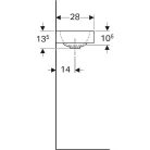 Geberit Icon 38x28 kézmosó csaplyukkal jobbra túlfolyó nélkül GE-124736000