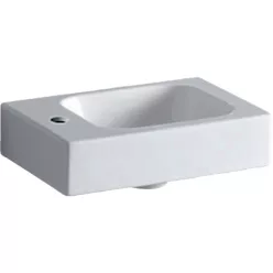 Geberit Icon 38x28 kézmosó csaplyukkal balra túlfolyó nélkül GE-124836000 rajza