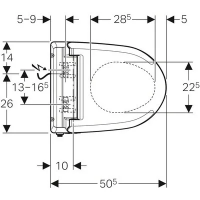 Geberit AquaClean 4000 fali WC ülőkével GE-146.135.11.1
