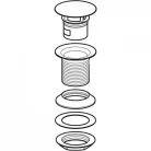 Geberit fix lefolyószelep szelepfedéllel 8 cm GE-152.080.21.1