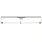 Geberit CleanLine60 zuhanyfolyóka szálcsiszolt rozsdamentes acél GE-154.459.00.1