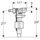 Geberit 380 oldalsó WC töltőszelep 3/8 col csatlakozóval GE-240.705.00.1