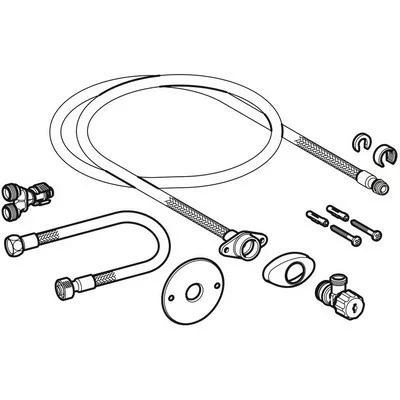 Geberit AquaClean bekötő készlet 8/12 cm-es falsík alatti öblítőtartályhoz GE-249.801.00.1