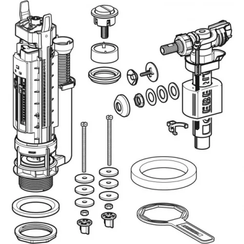 Geberit WC öblítő és töltőszelep 290 380 típusú 3/8 col 283.350.21.2