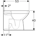 Geberit Selnova Square WC hátsó és alsó kifolyású perem nélküli GE-500.153.01.1
