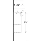 Geberit Selnova Square egy ajtós alsó szekrény kézmosóhoz 30,3 cm GE-500.158.01.1