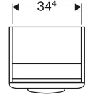 Geberit Selnova Square egy ajtós alsószekrény kézmosóhoz 37,6 cm GE-500.176.01.1