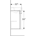 Geberit Selnova Square egy ajtós alsószekrény kézmosóhoz 37,6 cm GE-500.176.01.1