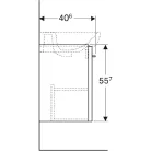 Geberit Selnova Square egy ajtós alsó szekrény mosdóhoz 46,4 cm GE-500.178.01.1