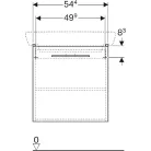 Geberit Selnova Square egy ajtós alsó szekrény mosdóhoz 54,4 cm GE-500.180.01.1