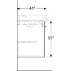Geberit Selnova Square egy ajtós alsó szekrény mosdóhoz 54,4 cm GE-500.180.01.1