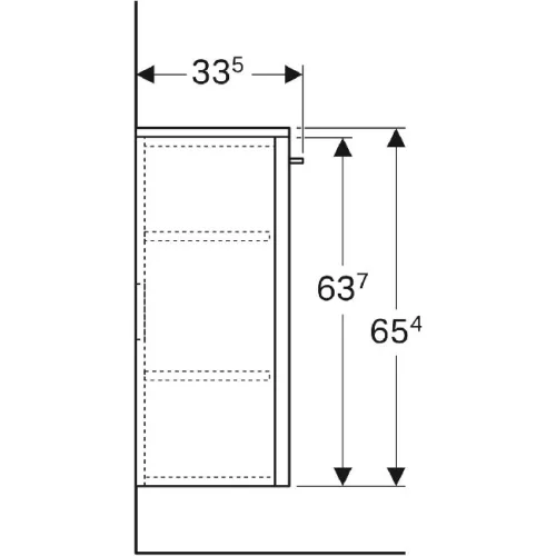 Geberit Selnova Square kiegészítő oldalsó szekrény 33 cm GE-500.181.01.1