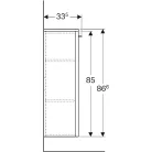 Geberit Selnova Square kiegészítő középmagas szekrény 33 cm GE-500.182.01.1