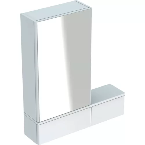 Geberit Selnova Square tükrös szekrény három ajtóval fehér 70,8 cm GE-500.185.01.1 rajza