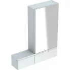 Geberit Selnova Square tükrös szekrény három ajtóval fehér 70,8 cm jobbos GE-500.186.01.1 rajza