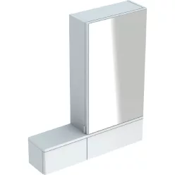Geberit Selnova Square tükrös szekrény három ajtóval fehér 70,8 cm jobbos GE-500.186.01.1 rajza