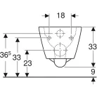 Geberit Smyle Square fali WC mélyöblítésű Rimfree GE-500.208.01.1