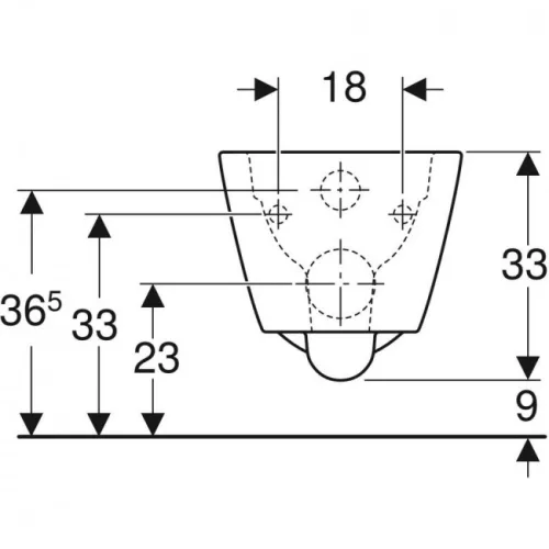 Geberit Smyle Square fali WC mélyöblítésű Rimfree GE-500.208.01.1