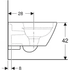 Geberit Smyle Square fali WC mélyöblítésű Rimfree GE-500.208.01.1