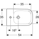 Geberit Smyle Square zárt fali bidé GE-500.209.01.1