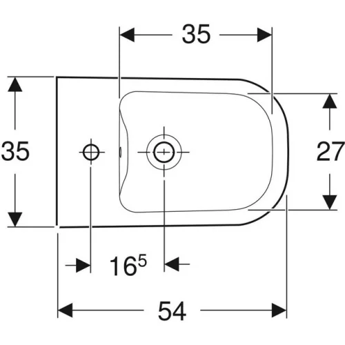 Geberit Smyle fali bidé GE-500.216.01.1