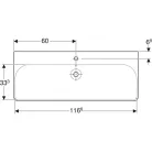 Geberit Smyle Square beépíthető mosdó 120 cm GE-500.226.01.1