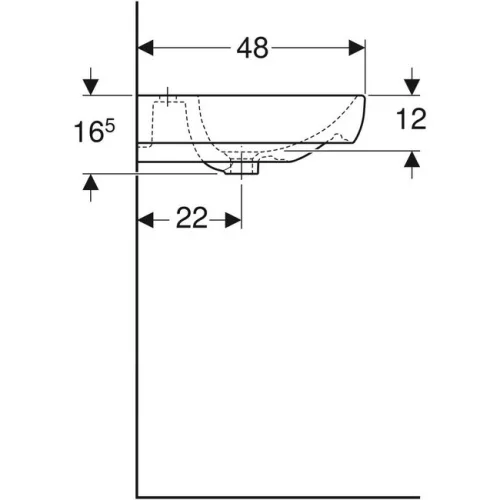 Geberit Smyle mosdó 60x48 cm GE-500.228.01.1